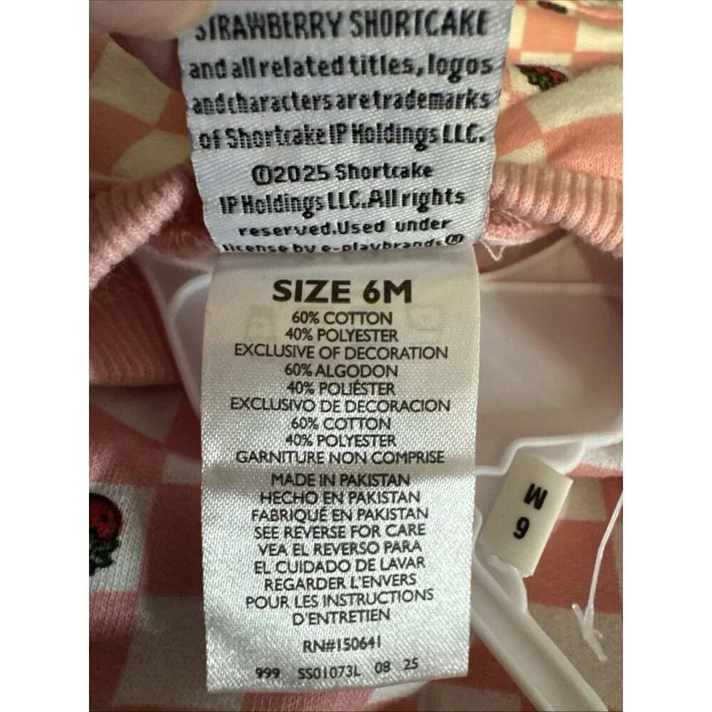Strawberry Shortcake Infant Girls 2-Piece Top Pants Set 6 Months Pink NEW
